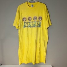 VTG 90s Sunflowers T-Shirt Dress 1990s Sunflower Shirt Dress One Size