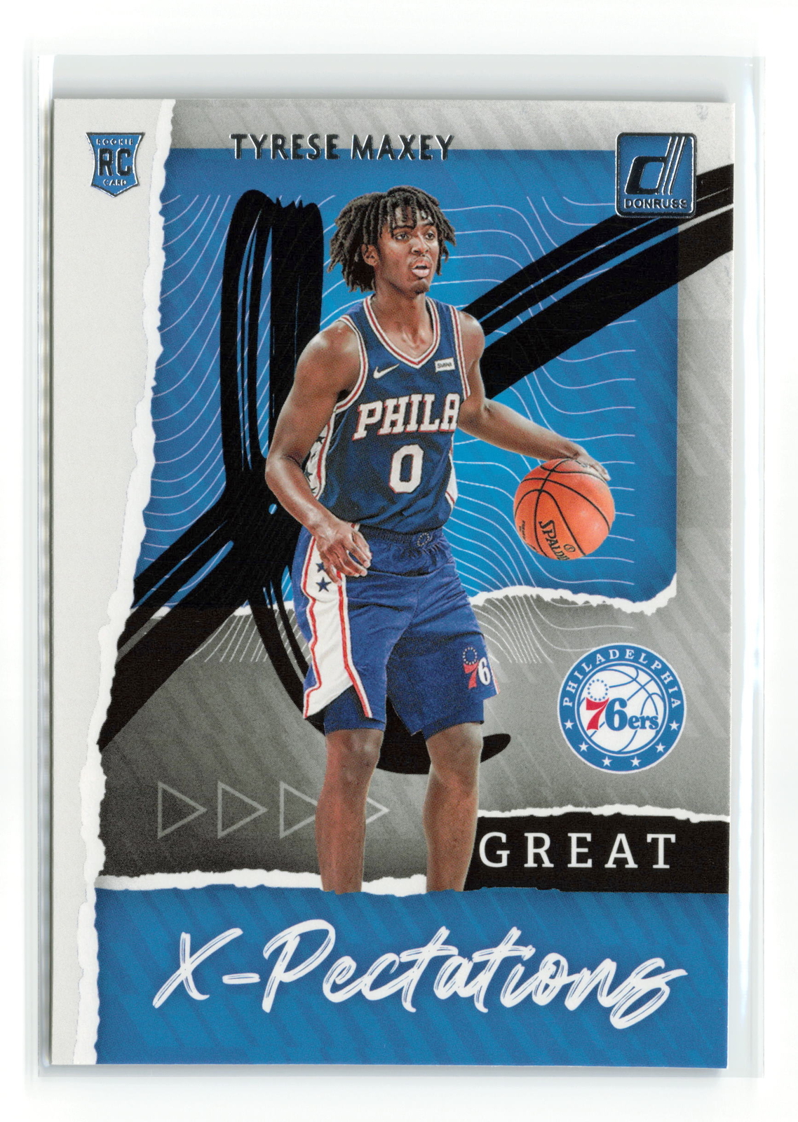 TYRESE MAXEY #21 RC 2020-21 PANINI DONRUSS 76ERS GREAT X-PECTATIONS