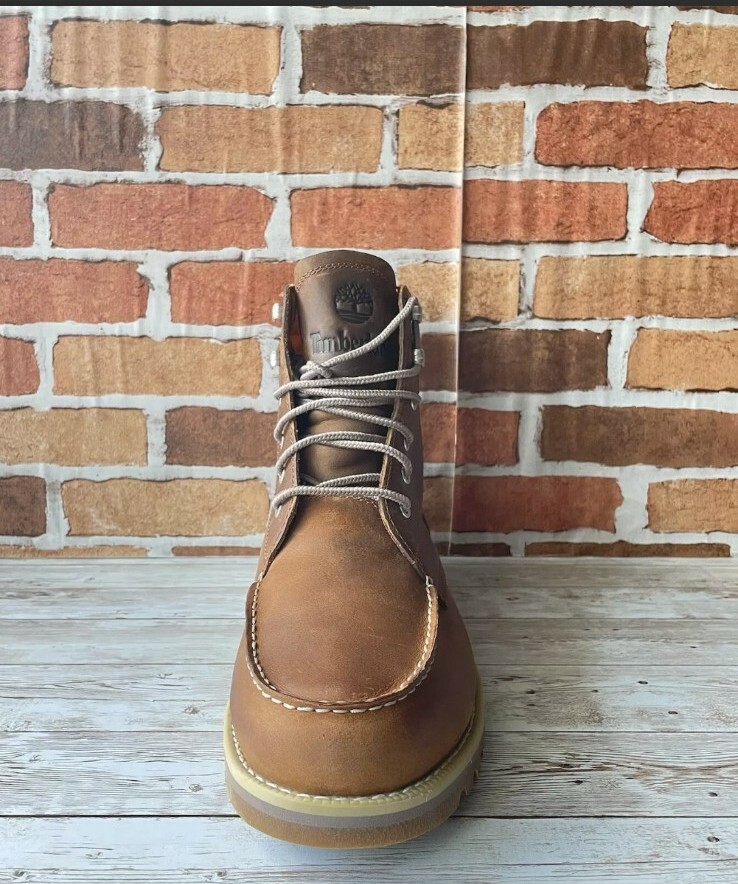 MEN'S TIMBERLAND REDWOOD FALLS WP MOC TOE BOOT RUST FULL GRAIN