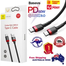 Baseus USB Type C to C Cable QC3.0 60W 3A PD Quick Charge Cable Fast Charging