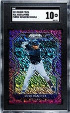 2021 Panini Prizm #16 Jose Ramirez PURPLE SHIMMER  /7 SGC 10 GEM MINT (2/7)
