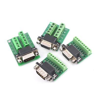 D Sub Solderless Connector Breakout Board Serial to Terminal Female Male Adapter