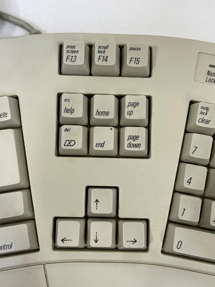 Vintage NuForm Extended Ergonomic Keyboard by Adesso AEK-503T Wired PS/2 PS2 - Image 4 of 4