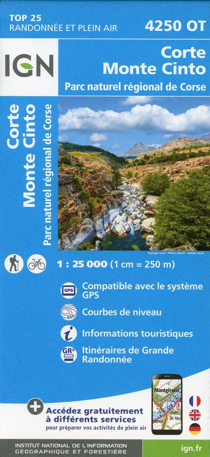 Thumbnail - Corte Monte Cinto Parc Naturel Régional De Corse 1 : 25 000