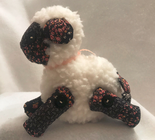 Lamb Baby 7" Plush Jointed Squishy Soft Fluffy Stuffed Faux Sherpa Handmade - Picture 4 of 6