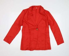 Womens Red Jacket Blazer Size M