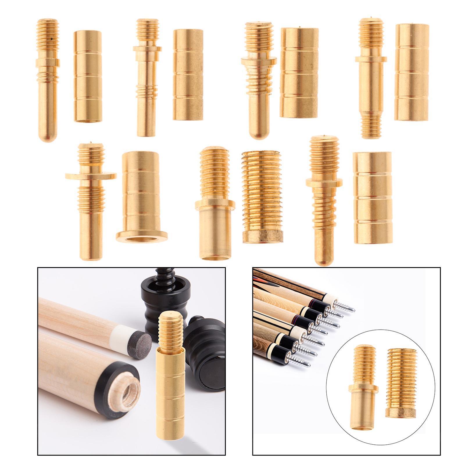 Pool Cue Joint Screw Shaft Fittings for Billiards Players Sturdy Copper