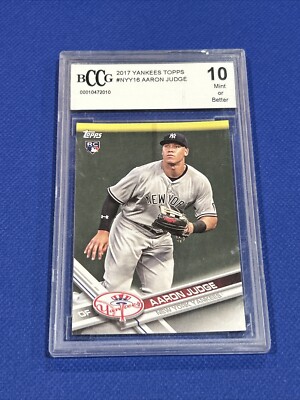 Aaron Judge Rookie Bccg 10 Topps 2017 Rc Card #nyy-16 | eBay