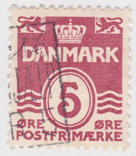 Briefmarke -Postwertzeichen Dänemark 5 Öre,  5 Øre Danmark  Postfrimærk - Picture 1 of 1