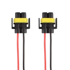 Wire Pigtail Female S H11 Two Harness Head Light Low Beam Bulb Connector Repair