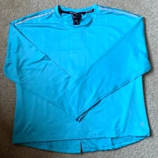 SPYDER ACTIVE Womens Athletic Activewear Long Sleeve Shirt Turquois Size Large