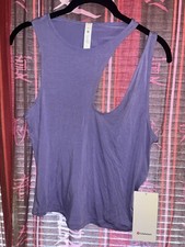 Canotta yoga Lululemon spalle ritagliate LW1EHSS DKLA lavanda donna taglia 8
