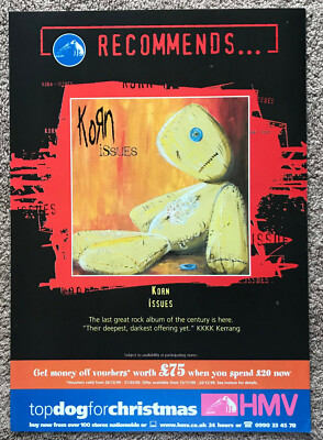KORN ~ ISSUES 1999 Full page UK magazine ad