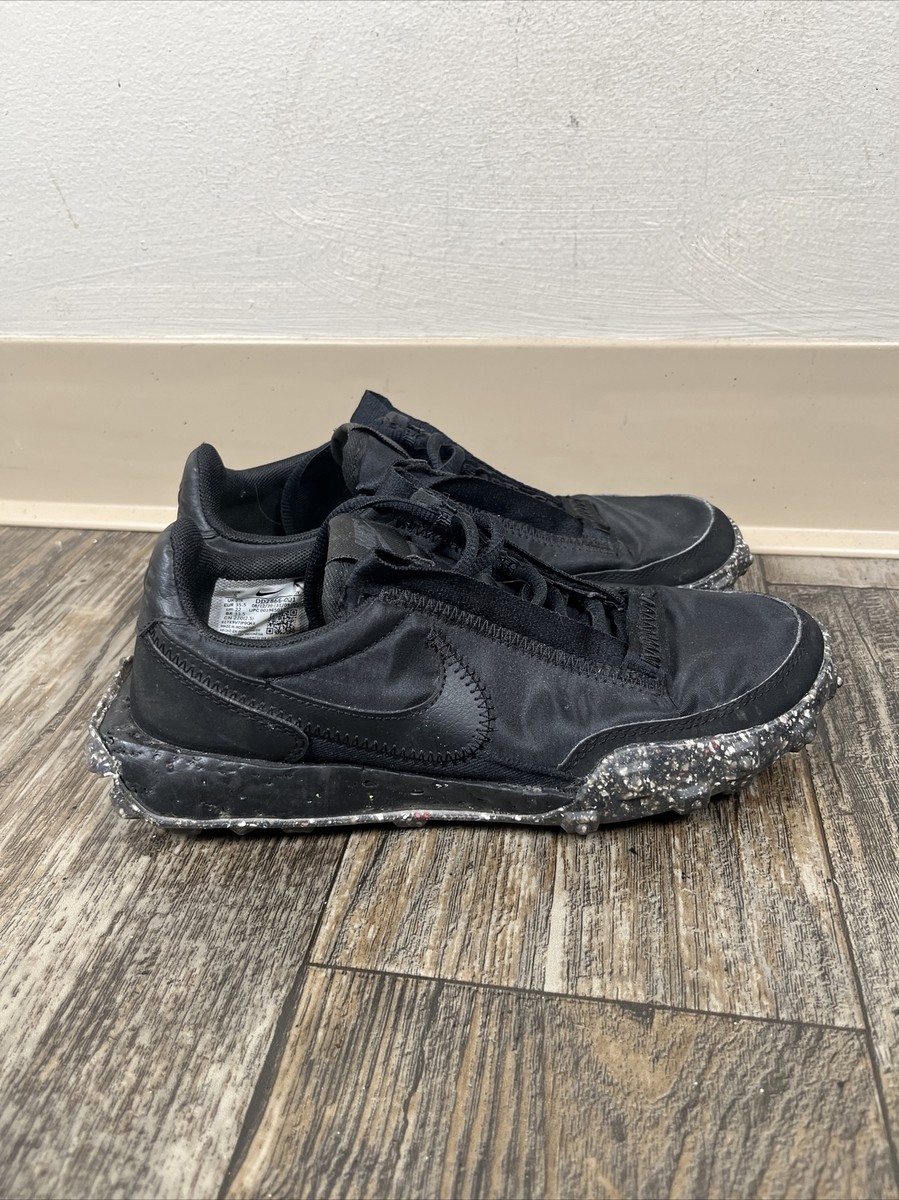 Nike Waffle Racer Crater Women’s Size Triple Black Athletic Shoes  DD2866-001