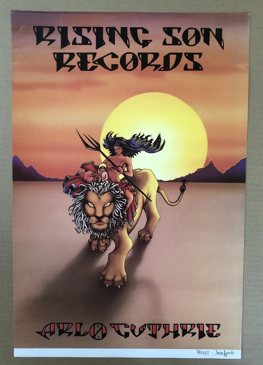 アーロ・ガスリー Rising Son Records ビンテージポスター Rising Son Records Arlo Guthrie Original Vintage Poster Music