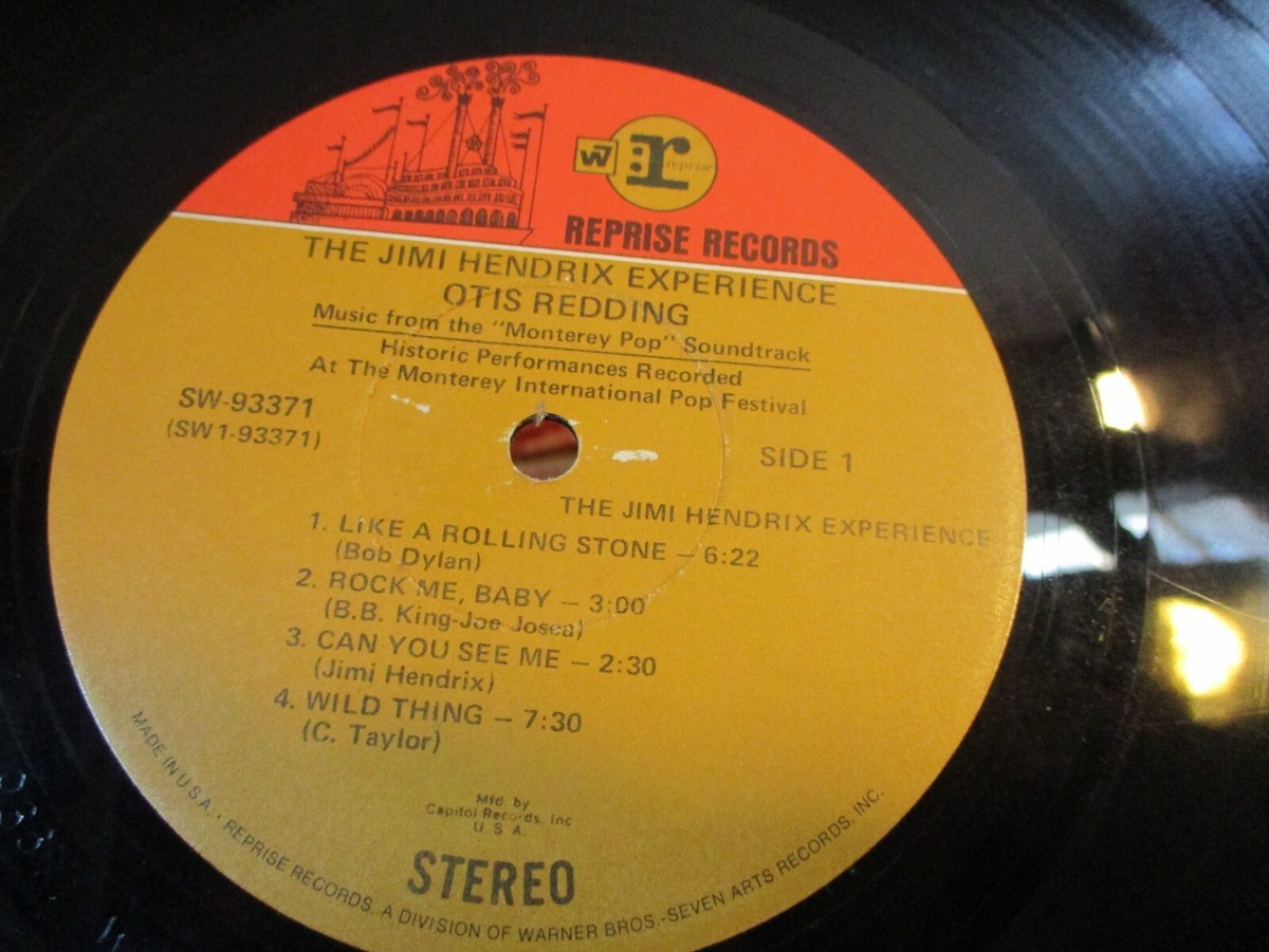 1970 Monterey Pop Festival OTIS REDDING & JIMI HENDRIX US LP