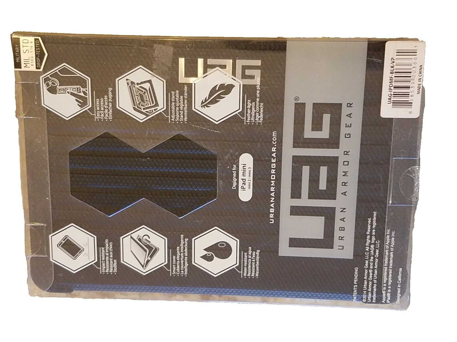 Lector de libros electrónicos y tablet URBAN ARMOR GEAR Estuches, Fundas y teclado Folios Para Apple iPad Mini 3