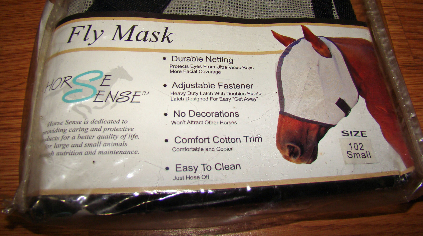 2x Horse Sense, FLY MASK, Size 102 Small, Adjustbale, Cotton Trim, Easy Clean