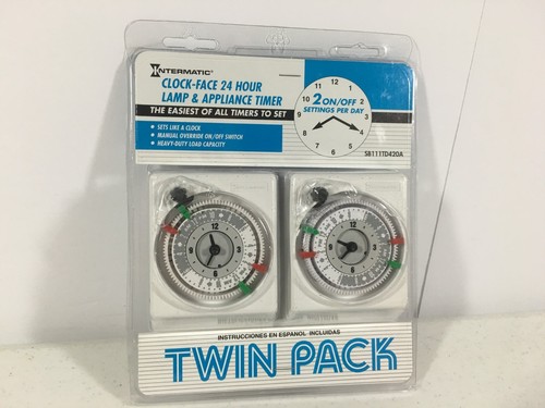 Intermatic SB111TD420A Clock Timer 24hr Lamp & Appliance 2 Pack - Picture 1 of 9