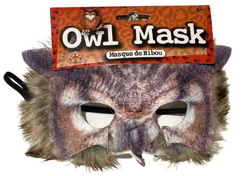 3D TELA DE BÚHO MEDIA MÁSCARA FACIAL Pájaro Halcón Disfraz Halloween Realista Animal Peludo - Imagen 7 de 7