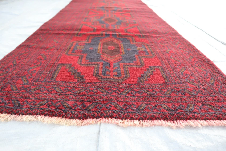 2'8x6'5 ft Afghan Vintage Hallway Rug- Handmade 100% Wool Runner Rug- Boho Rug - Image 4 of 4
