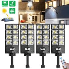 Outdoor Solar Street Light Motion Sensor Lamp Commercial Dusk To Dawn Road Lamp