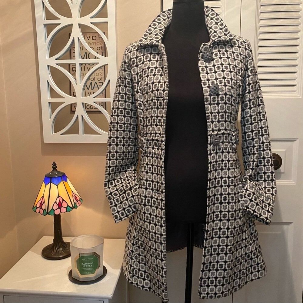 Voice Polyester Wool Blend Spring Jacket Coat - image 3