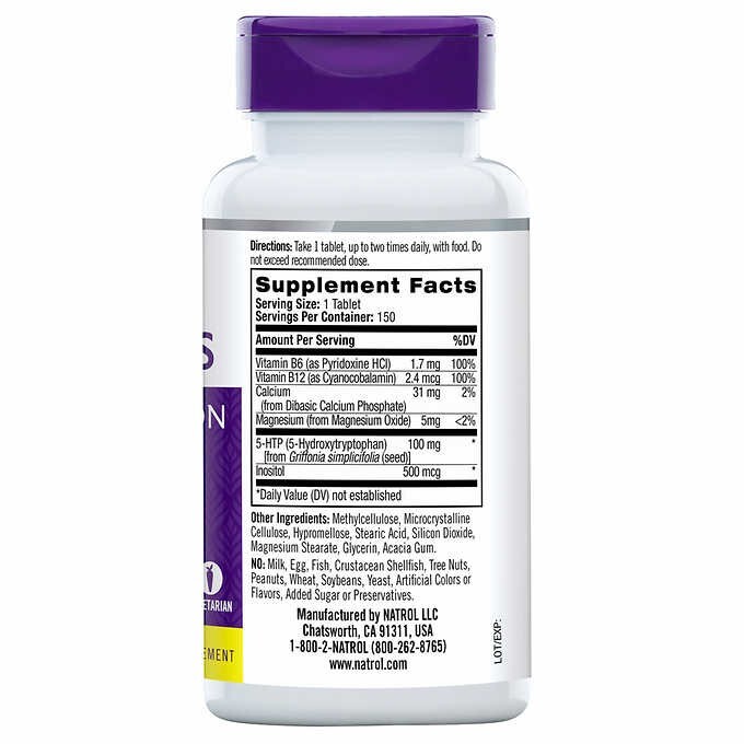 Natrol 5HTP Plus Mood and Relaxation 100 mg, 150 Time Release Tablets