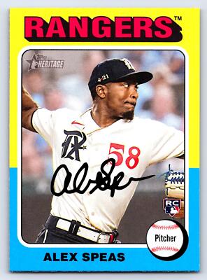 2024 Topps Heritage #274 Alex Speas Texas Rangers RC Baseball Card