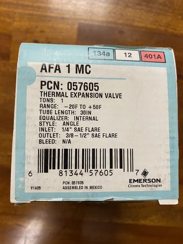 Emerson AFA 1 MC PCN: 057605 Thermal Expansion Valve