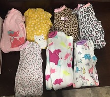 HUGE 3 MONTH GIRL BUNDLE LOT FOOTED SLEEPERS BODYSUITS OUTFITS PERFECT CONDITION