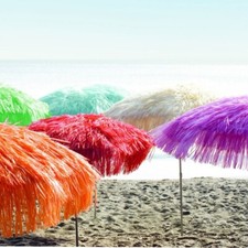 Jan Kurtz Hawaii Sonnenschirm mit Knickgelenk 200 cm  natur weiß orange pink rot