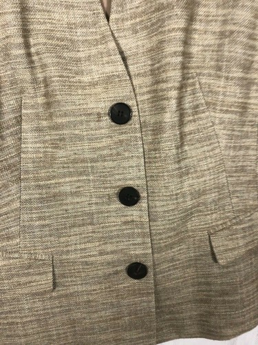 Lafayette 148 Brown Women's Size: 10 Solid Print Long Sleeve Button-Up Blazer - Picture 4 of 6