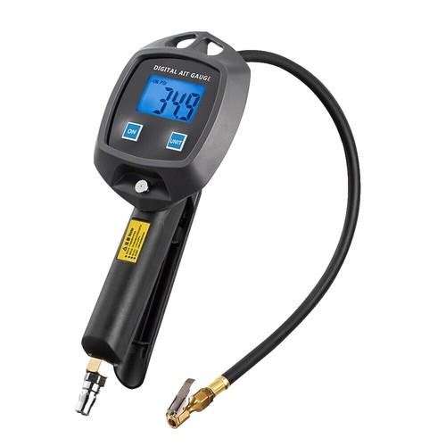Tbest 12 Bar Self Clamping Tire Inflator With Air Pressure Gauge, Quick
