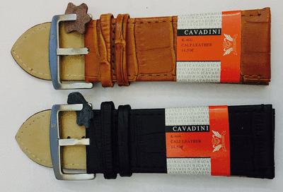 30 MM Vera Pelle Cinturino Orologio Piatto Coccodrillo Goffratura