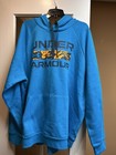 Under Armour XXL 2XL Blue Mens Unisex Logo Hoodie Sweatshirt L/S NWT