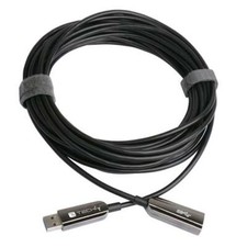 Techly Cavo USB 3.0 SuperSpeed AOC in Fibra Ottica USB A M/F 50m Nero