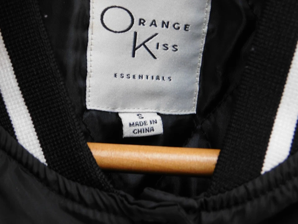 Orange Kiss 男式 S 洛杉矶篮球缎面夹克莱特曼 — 第 4/4 张图片