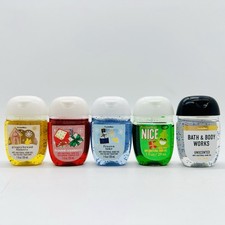 BATH  BODY WORKS 5/MIXED POCKET BAC HAND SANITIZER GEL NEW 