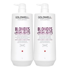 Image of Goldwell Dualsenses Blondes & Highlights A-Y Shampoo 1000ml and Conditioner
