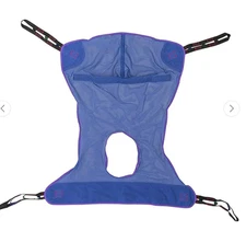 Invacare R114 Full Body Sling Commode Opening Patient Lift Medium Polyester 450