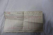  1883 Tax Receipt From Treasurers Office Erie County, Ohio Antique