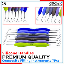 Set di spatole, spine e brunitori per riempimento composito dentale 7 pezzi modellismo