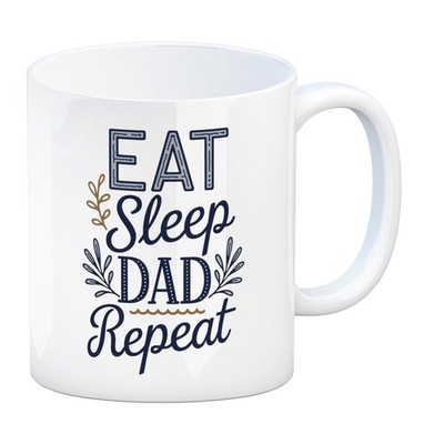 Eat Sleep Dad repeat Kaffeebecher für Papas