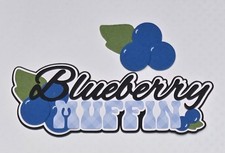 Blueberry Muffin Title Set. Scrapbook, Card Making Paper Piecing