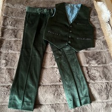 Isaac Mizrahi Children  s Velvet Pants And Vest Hunter Green Size 5 New W/O Tags