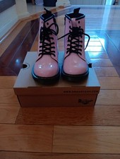 Dr. Martens Zavala J Combat Boots - Pale Pink - Big Kid Girls size 5