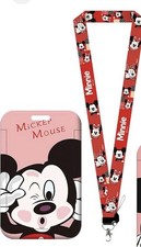 MickeyLanyard Cartoon Mickey  Waterproof with Card Holder Detachable Card Holder