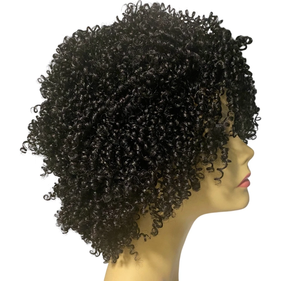 Spiral Twist Coil Curl Wig ASHRO Jet Black Afro Women Teens - NWT - A1030W - Image 3 of 4