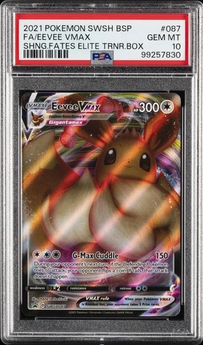 2021 POKEMON SWSH SHINING FATES ELITE TRAINER BOX FULL ART/EEVEE VMAX PSA 10